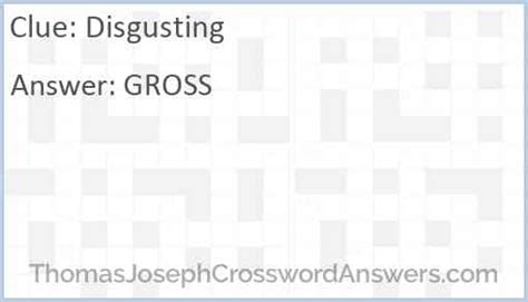 disgusting crossword